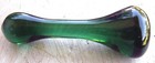 Antique Victorian Hand Blown  Green Glass Pestle  C 1875 
