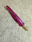 Hand Carved Pink Lady Wood  Seam Ripper Sewing Tool 24k Gold Finish