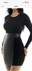 Bcx Black Ribbed Knit Bodycon Sweater Dress Long Sleeve Button Accent Size S