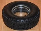 Firestone Tire Ashtray Glass Rubber Transport 100 Coin Tray 6 25 Inches