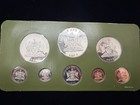 1975 Republic Of Trinidad   Tobago 8 Coin Silver Proof Set Franklin Mint