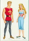 Disney Sleeping Beauty Cut-out Dolls  Original Production