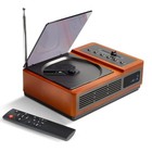 R02 Retro Bluetooth Cd Player For Home  Fm Radio  Speakers   Remote Control  