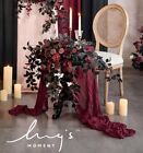 Ling s Moment 2 Pcs Wedding Floral Swags Centerpieces  Burgundy   Black