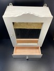 Vintage Wood Country Wall Medicine Cabinet W  Mirror   Drawer 22   x 13   1 2