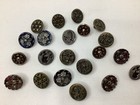 Vintage Antique Lot Of 21 Small Metal Victorian Picture Buttons