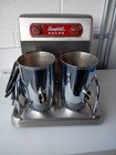 Vintage Campbells Soup Counter Kitchen Warmer   Stainless Cups  Circa 1949