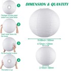 19 68  White Round Paper Lanterns  Chinese japanese Paper Lantern Pendant Lig   