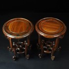A Pair Chinese Natural Rosewood Handcarved Exquisite Base  18419