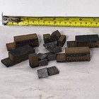 Vintage Letter Press Metal And Wood Block Peppermint Candy Set Pulled From Lot