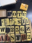 Reese   s Adjustable Brass Stencils Old Vintage Metal Stencil Lot In Original Box