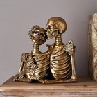 Skeleton Couple Statues Gothic Resin Figurine Halloween Decor 8 8 Inch Red