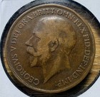 1917 Penny Great Britain George V - Actual Coin Shown - Free Shipping Inf51