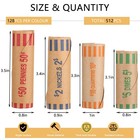 Preformed Coin Wrappers 512 Pcs Paper Tubes Penny Nickel Dime Quarter