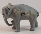 Antique 1919 Cast Iron Elephant Bank Still Penny Coin Bank Usa
