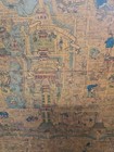 Antique 1936 Lithograph City Map Of Peking  beijing  Framed Historical Landmarks