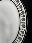 Richard Ginori Italy Ercolano Black Palmette Porcelain Serving Tray Platter 14   