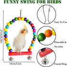 6 Pack Bird Cage Toys Swing Ladder Perch Parakeet Cockatiel Parrot Toy