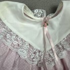 Vintage Jolene Light Pink Ruffled Lace Baby Dress Size 18 M Dot