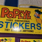 Vintage 1981 Popeye Puffy Stickers W  Store Display Unit   Full Sealed 6 Packs