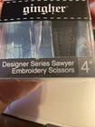 Gingher Designer Series Sawyer 4  Embroidery Scissors Made In Italy Retired