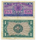  2  Series 611 Us Military Payment Certificates Mpc 5c    1 Replacement Notes