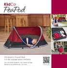 Kidco Peapod Foldable Mesh Toddler Travel Bed   Storage Bag  Cranberry P3010