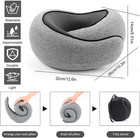 2pcs Ergonomic Memory Foam Neck Pillow Compact Comfort Travel Cushion For Trip