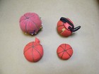 Vintage 1900 s Set Of 4 Tomato Sewing Pin Cushions