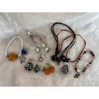 Art Glass Jewelry Lot Mixed Pendants Necklaces Earrings Venetian Lampwork Craft