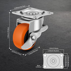 Caster Wheels  1 5 Inch Casters Set Of 4  Heavy Duty Caster With Brake  Locking
