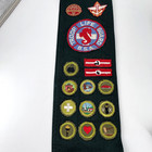 Vtg 1950s Bsa Lot 3 Explorer Garrison Overseas Caps Boy Scout Merit Badge Sash