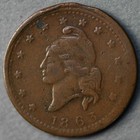 1863 Patriotic Civil War Token 9 405a  must And Shall Be Preserved 