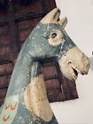 Antique 19th Century French Flying Horse Hand Carved Wood Painted  C 1885-1895