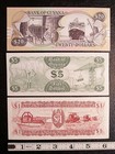 3 Different Guyana Banknotes Conditions Vary High Grade  15273