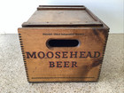 Vintage Moosehead Canadian Lager Beer Crate Wood Box Advertising Graphics