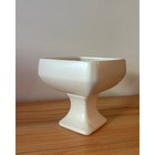 Vintage Mccoy Floraline Usa  460 White Footed Square Pedestal Vase Planter