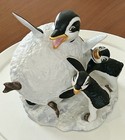 Vintage Franklin Mint  whoa   Penguin Figurine Hand Painted- 6 5    Porcelain