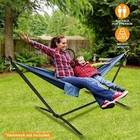 Heavy Duty 9ft Hammock Stand 2 Person 620lb Capacity Steel Frame W carrying Case