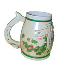 Budweiser St Patricks Day Stein 1996 Horseshoe Beer Mug Ceramic 5 5in
