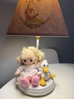 Precious Moments Girls Nursery Table Lamp Doll   Duck Base With Pink Shade
