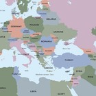 World Map Print Posters Art Political Map Mural Office Home Wall Decoration
