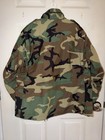 Military Field Jacket Mens Large Short Coat Cold Weather Woodland Camo