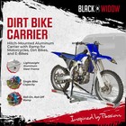 Black Widow Motorcycle Bike Carrier With Ramp For 2  Hitch  400 Pound Capacity