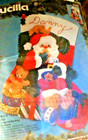 Vintage Bucilla Felt Stocking Kit Santas Snack - Kit 83280 From 1994 Free Ship