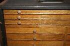Antique Vintage Gerstner Sons 12 Drawer Oak Dental Dentist Tool Chest W  Lock