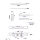 Rosewood 6 String Acoustic Guitar Bridge With Saddle Nut 6pcs Pins Abalone Us