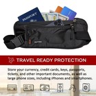 Rfid Travel Money Belt Hidden Waist Passport Wallet Pouch New