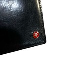 Alpine Swiss Men s Black Leather Wallet Billfold For Cash Cards Id