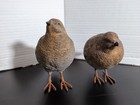 Pair Of 2 Watchel Quail Figurines Brown Hand Painted Detailed Resin  Germany Euc